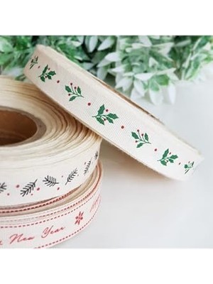 Esmo Home Pamuk Şerit, Holly, 1.5 cm 2 Metre Natürel