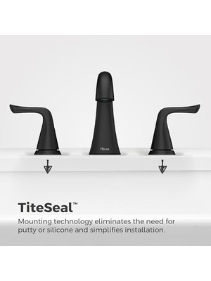 Esmo Home LF049MALSDB Willa 2 Saplı 20,32 cm Geniş Banyo Bataryası Spot Defense Mat Siyah