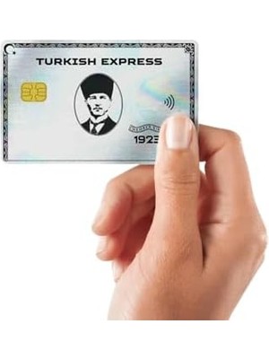 Esmo Home Turkısh Express Kart Kaplama Hologramlı Kart Etiketi (Yüksek Kaliteli Baskı)
