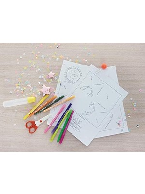 Esmo Home 15 Funtastıcs Çocuklar Için Ince Uçlu Keçeli Kalem 12'li Set - 1 mm Yuvarlak Uç