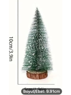 Esmo Home 3'lü (1 Kendinden Gün Işığı 15 Cm,2 Adet Işıksız 10 Cm) Mini Çam, Yılbaşı Ağacı, Yeşil