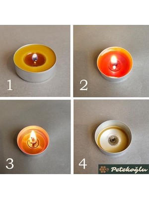 Esmo Home (50 Adet) Bal Mumu Tealight Mum Doğal Petek Mum Standart Boy Buhurdanlık Için Doğal Mum