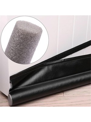 Esmo Home Ayna Çıkartmaları, Ayarlanabilir Kapı Rüzgar ve Toz Önleyici, Soğuk Hava, Ses ve Toz Blokajı, Siyah Kumaş, 91CM'YE Kadar Uzunluk, 3.8cm Boşluk Için Uygun