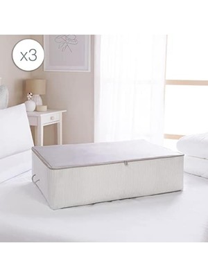 Esmo Home 3'lü Boy Gri Renk Stuff & Things Altı Hurç Set