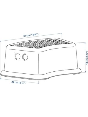 Esmo Home Çocuk Taburesi Foersiktig, Beyaz/yeşil (Model 2013) Pack Of 1 Beyaz