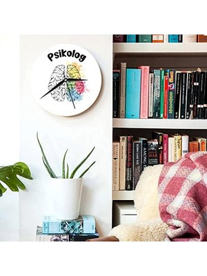 Esmo Home Psikoloğa Hediye Ahşap Duvar Saati