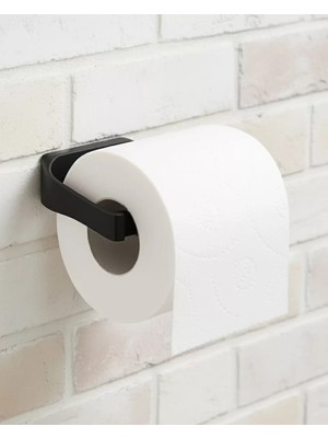 Özgürce Modern Siyah Tuvalet Kağıdı Tutucu, Mat Kaplamalı Banyo Aksesuarı