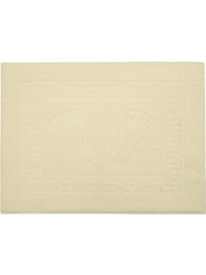 PremiumPort Yumuşak ve Dayanıklı Ayak Izli Paspas 45X65 Cm, Şık Krem Renkli