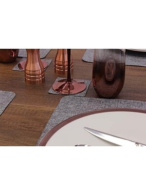 Esmo Home Gri Düz Int Lazer Kesim Amerikan Servis 2 Adet 35X45 cm