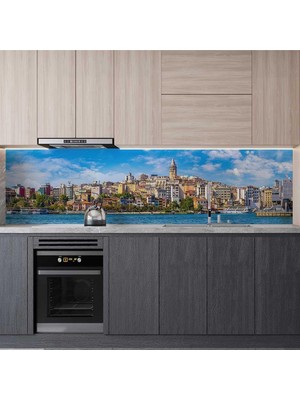 Esmo Home Mutfak Tezgah Arası Folyo Kaplama Folyosu Istanbul Galata 60X500 cm