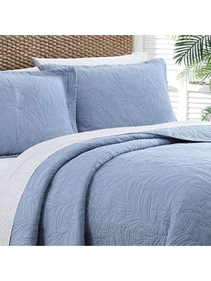 Esmo Home Bahama Costa Sera Koleksiyonu Yumuşak ve Nefes Alabilir, Yorgan Yatak Örtüsü Mevsimleri, Daha Fazla Yumuşaklık Için Önceden Yıkanmış, Kraliçe, Mavi