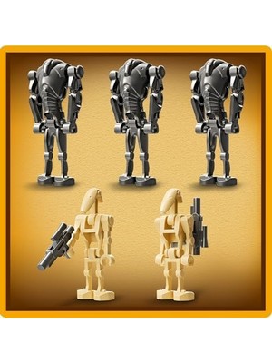 Esmo Home Klon Trooper ve Savaş Droidi Savaş Paketi Seti 75372 – 7 Yaş ve Üzeri Kız ve Erkek Çocuklar Için 4 Minifigür ve 5 Droid Içeren Oyuncak Yapım Seti, Doğum Günü Hediyesi Fikri (215 Parça)