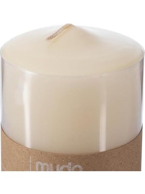 Esmo Home Sütun Mum Krem 7X15 cm