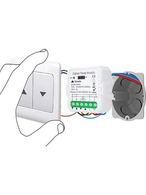 Esmo Home Mini Perde Panjur Kontrol Rölesi (, Smart Life, Assistant, ZIGBEE2MQTT Uyumlu)