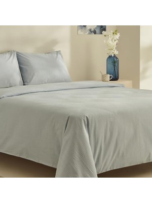 Esmo Home Fiora Soft %100 Pamuk Çift Kişilik Nevresim Takımı Mavi