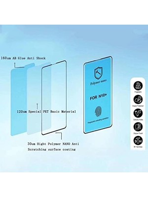 Esmo Home Galaxy S9 Plus ile Uyumlu Polymer Ekran Koruyucu Siyah