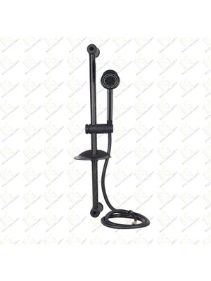 Yenibağ Siyah Sürgülü Turbo Fan Masaj ve Sauna Etkili Duş Seti Siyah Sürgülü Duş