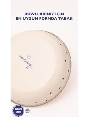 Esmo Home Black Cupid Emaye Bowl Tabağı - Bowl Kase - Salata Kasesi - Sunum Kasesi