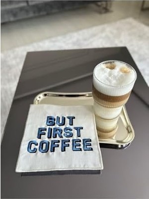 Esmo Home Linda Mia But First Coffee Desenli Kokteyl Peçete