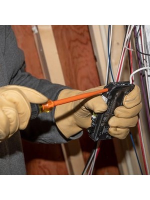 Esmo Home 33732INS 1000V Ince Uçlu Yalıtımlı Tornavida Seti, 2 Yıldız ve 6,3 mm Dolap Ucu, Dolgulu Sap, 2 Parça