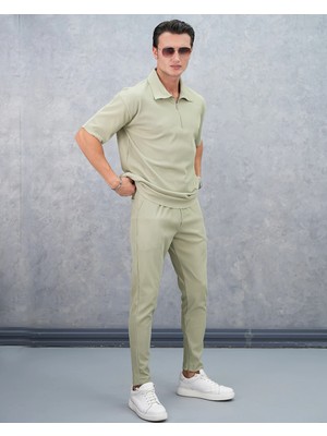 Modefendicom Fermuar Detaylı Fitilli Oversize Alt Üst Takım