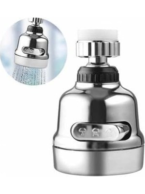 Esmo Home 3 Modlu Tasarruflu Mutfak Musluk Başlığı - 360° Dönebilen Hareketli Musluk Ucu, Sıçratmaz Tazyikli Lavabo Aparatı, Krom