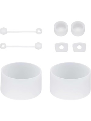 Esmo Home Stanley 30/40 Oz ile Uyumlu Şeffaf Silikon Aksesuar Seti, 4 Parça (Sızdırmaz Seti +Tabanlık) Pipet Kapağı, Sızdırmaz Seti ve Koruyucu Altlık