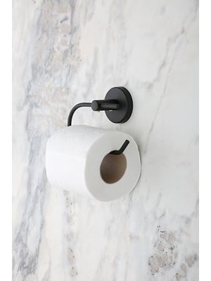 Esmo Home Banyo Siyah Tuvalet Kağıdı Asacağı,tuvalet Kağıdı Askısı,tuvalet Kağıtlığı - Delmeye Son Ister Yapıştır Ister Montajla