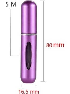 Esmo Home Parcbeny 14515 Pratik Doldurulabilir Mini Cep Parfüm Şişesi, Şık ve Kompakt Tasarımıyla Günlük Kullanım Için Ideal Bir Aksesuardır.(5ml)