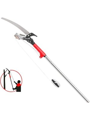 Esmo Home Workpro Teleskobik Dal Budama Testeresi ve Seti, 2 In 1, 170-273CM Uzunluk, 30CM Testere Palası, 25MM Kesim Kapasitesi, Alüminyum Sap