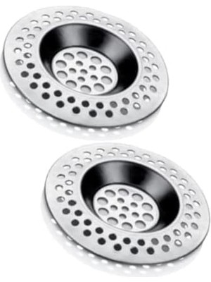 Esmo Home 2 Adet Paslanmaz Metal Yuvarlak Mutfak Lavabo Içi Gider Süzgeç Gider Tıkanıklığı Önleyici Pratik Sök-Tak Aparat, Evye, (Banyo,küvet Vb Tahliye Giderleri) Atık Düzenleyici