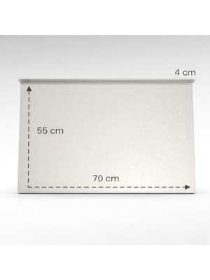 Esmo Home Paslanmaz Çelik Tezgahlık Tezgah Koruyucu – Çift Büküm 55X70 cm - 316 Kalite