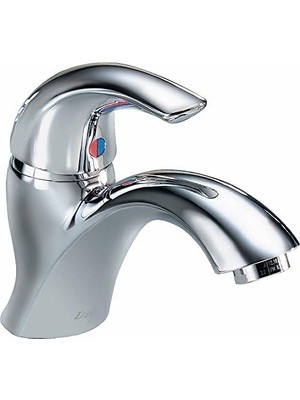 Esmo Home Delta Faucet 22C601 Tek Delikli, 6,25 x 1,9 x 6,25 Inç, Krom