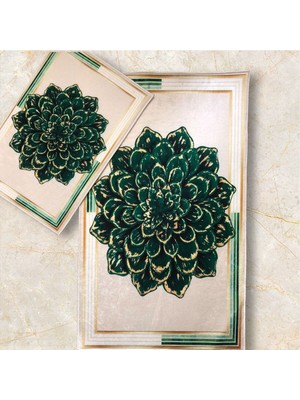 PremiumPort Su Emici Mikrofiber Kadife Banyo Paspası, Yumuşak ve Dekoratif