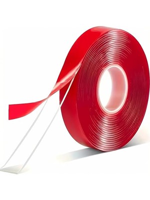 Yenibağ Silikonlu Çift Taraflı Montaj Bandı – 10MM x 5 Metre | Süper Güçlü, Su Geçirmez, Akrilik Yapışkan Bant – Iz Bırakmaz, Yeniden Kullanılabilir