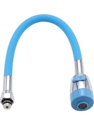 Esmo Home Açık Mavi Esnek Musluk Başlığı – 360° Döner, 2 Kademeli Su Akış Ayarlı, Her Musluğa Uyumlu Su Tasarruflu Mutfak Aparatı