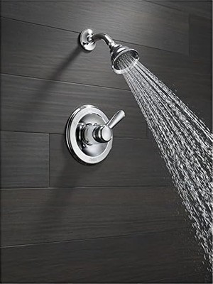 Esmo Home Lahara 14 Serisi Tek Işlevli Duş Bataryası Seti, 5 Püskürtmeli Duş Başlığı, Duş Kolu, Krom Duş Bataryası, Duş Kiti, Krom T14238 (Vana Dahil Değildir)