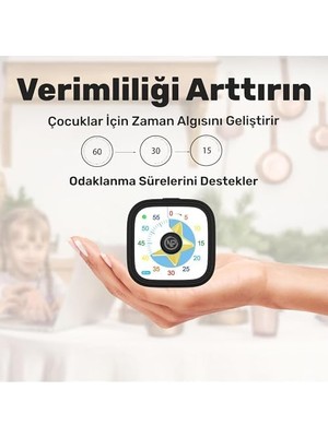 Esmo Home Npo NPT31ST Mutfak,ders,yemek Için 60DK Analog Alarm Zamanlayıcı,pomodoro Öğrenci Motivasyon Saati