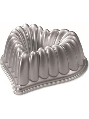 Esmo Home Nordic Ware, Nordicware 55548 Kek Kalıbı, Kalpli Çelenk, Alüminyum Döküm, Hacim: 2.5lt, 55548AMZ, Gümüş