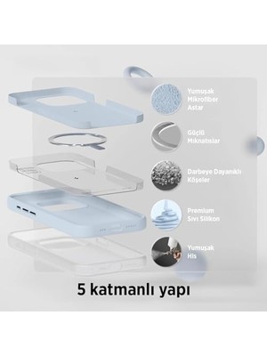 Esmo Home Bix 16 Pro Max Silikon Kılıf Magsafe Uyumlu Güçlü Koruma Darbe Emici Kakao Kahverengi