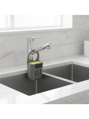 Esmo Home Askılı Lavabo Süngerliği – Drenajlı, Delikli Tasarım, Mutfak & Banyo Düzenleyici (10×18 Cm)