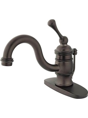 Esmo Home KB3405BL Victoria 4 Inç Lavabo Bataryası, Metal Kolu Saplı Yağ Ovuşturdu Bronz