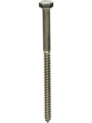 Esmo Home The Group 964596 5/16 x 5-Inç Paslanmaz Çelik Altıgen Uçlu Vida, 10'lu Paket