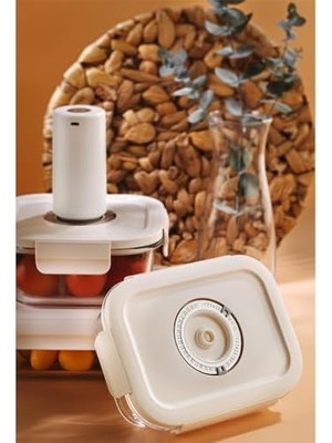 Esmo Home Arow Vakumlu Cam Saklama Kabı Seti & Gıda Torbası
