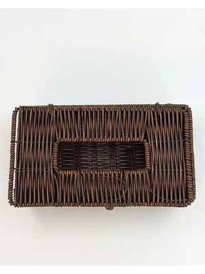 Esmo Home Orret Home Hasır Görünümlü Plastik Örgülü Peçetelik – Sofra ve Mutfak Için Şık ve Dayanıklı Peçete Saklama Kutusu, Dekoratif ve Pratik Peçetelik, Suya Dayanıklı ve Uzun Ömürlü Tasarım (Tek Gözlü)