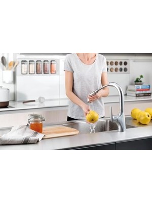 Esmo Home Armix V3 A42151 Pull-Out Eviye Bataryası, El Duşlu, Krom