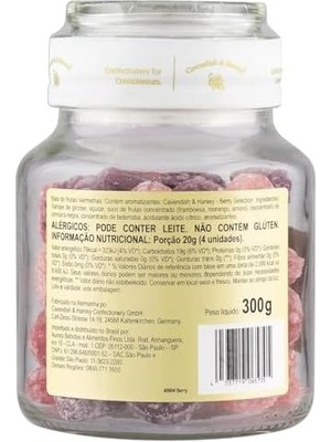 Esmo Home Cavendish & Harvey Mixed Berry Hard Candy Drops/karışık Orman Meyve Aromalı Şeker Cam Kavanoz 300 G