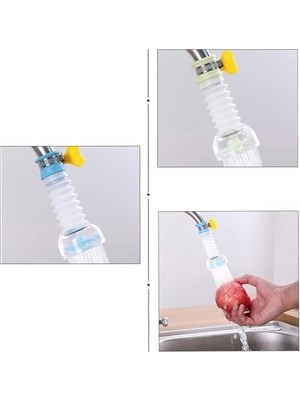 Esmo Home 2 Adet - 360 Derece Dönen Ayarlanabilir Turbo Musluk Filtresi, Katlanabilir Uzayan Pervaneli Mutfak ve Banyo Tasarruflu Musluk Ucu, Sıkıştırmalı, Güvenilir Dayanıklı