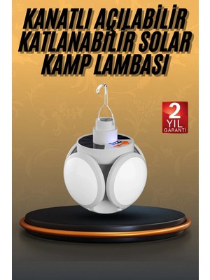 Ronanna 5 Kanatlı Bahçe Aydınlatma LED Askılı Solar Güneş Enerji USB Sarjlı