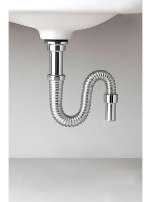 Esmo Home 80 cm Krom Körüklü Lavabo Gider Borusu – Esnek Metal Lavabo Sifon Hortumu, Uzatılabilir Gider Borusu, Banyo ve Mutfak Lavaboları Için Dayanıklı Sifon Bağlantı Hortumu